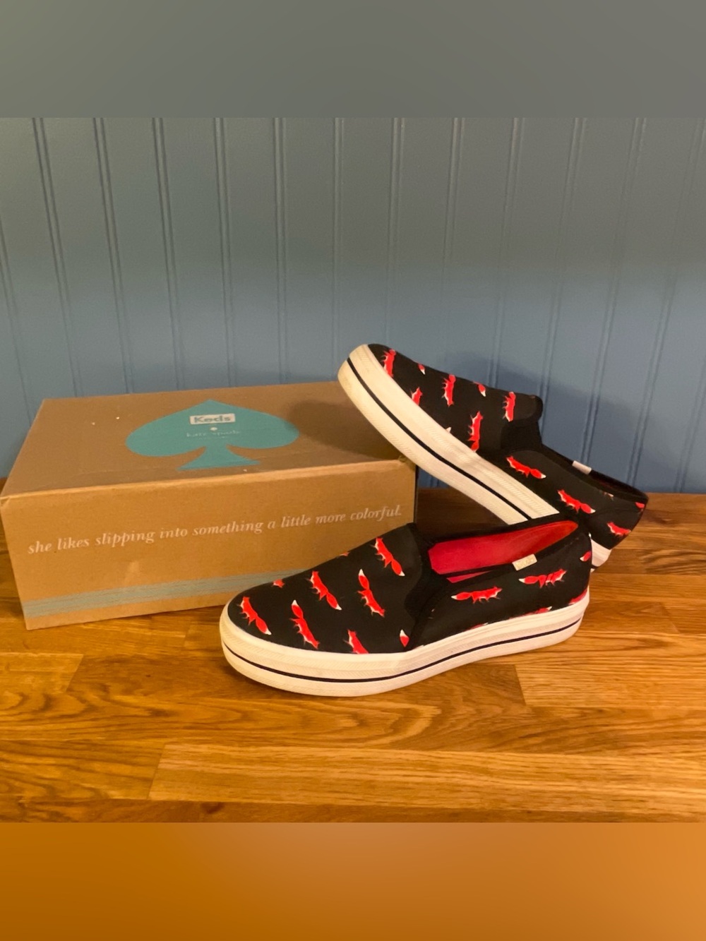 Keds x Kate Spade Women's Triple Deck Fox Print Platform Sneakers (8.5M)